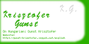 krisztofer gunst business card